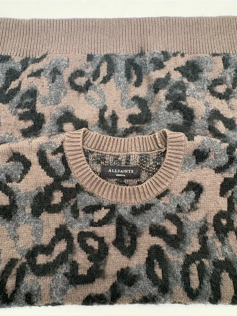 Men’s All Saints Leopard Sweater